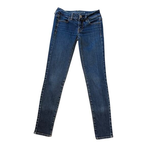 American Eagle Women's Stretch Jegging Jeans Blue Size‎ 0 Short Medium Wash - Picture 1 of 6